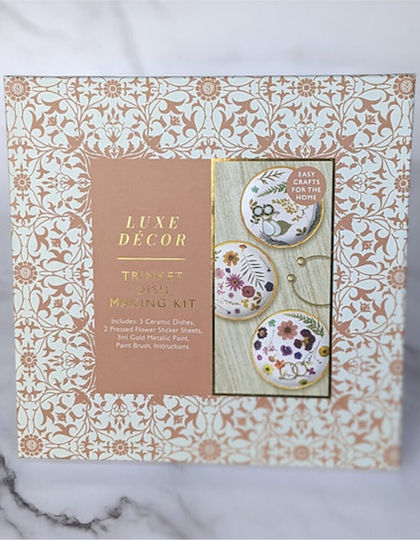 Robert Frederick Luxe Decor Floral Ceramic Trinket Dish Making Kit In Gift Box Rfs14488