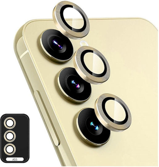 Kameraschutz Gehärtetes Glas Gold für das Samsung Galaxy A55 5G