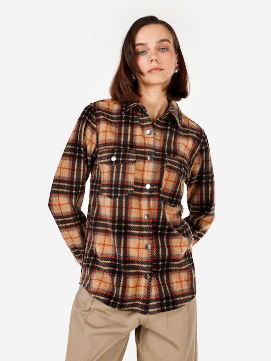 Langärmelig Damen Hemd Multicolor