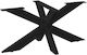 vidaXL Table Stand made of Metal Black Velvet-Black Metal 98x58x42cm