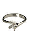 Tasoulis Jewellery Collection Единичен камък от Бяло злато 14K