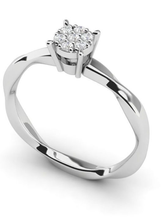 Mar & Co Diamonds Μονόπετρο από Λευκόχρυσο 18Κ