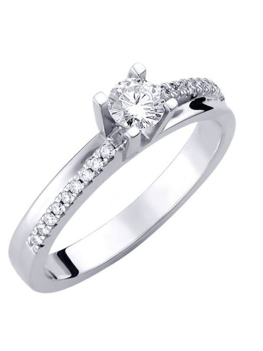 Mar & Co Diamonds Μονόπετρο από Λευκόχρυσο 18Κ