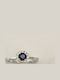 Ieremias Single Stone Ring in 18K White Gold with Sapphire