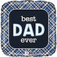18" Square Balloon Best Dad Ever Plaid