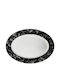 AB AB 661 Servierplatte Oval aus Porzellan Schwarz 26x18.5cm 1Stück