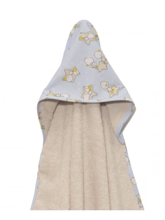 Baby Oliver Baby Bath Towel Hooded 75x75cm