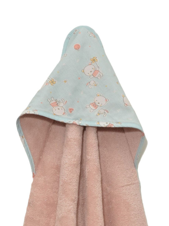 Baby Oliver Baby Bath Towel Hooded 75x75cm