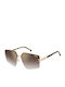 Carrera Women's Sunglasses with Gold Metallic Frame and Grey Gradient Lenses 1074 S 06J YK