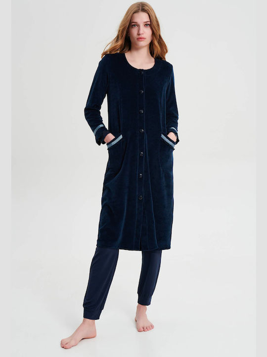 Vamp Winter Women's Robe Blue