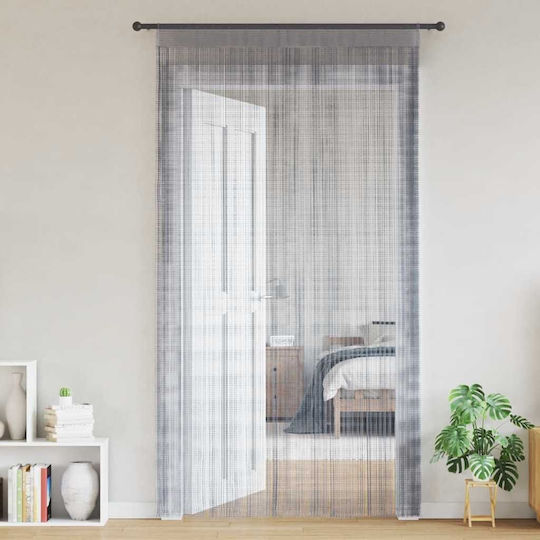vidaXL Fabric Door Curtain Gray 140x250cm 4102050