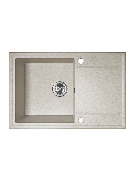 Kuchinox Drop-In Spüle aus Verbundgranulat B67xT44cm Beige
