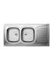 Kuchinox Drop-In Chiuvetă Inox Periat L120xW60cm Argintiu