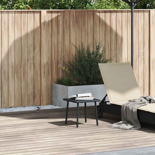 Tisch für kleine Außenbereiche Rattan Stabil Black 40x40x37cm