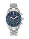 Rocco Barocco Men's Watch 42mm Chronograph Battery with Silver Metal Bracelet