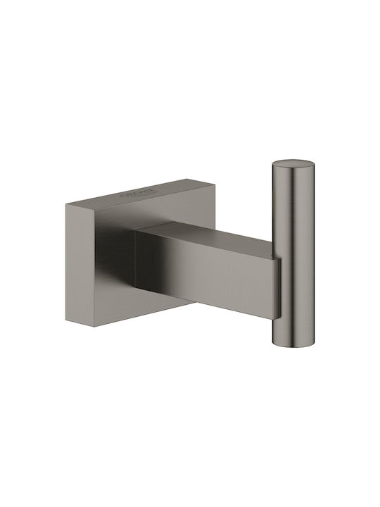 Grohe Essentials Cube Single Wall-Mounted Bathroom Hook Black