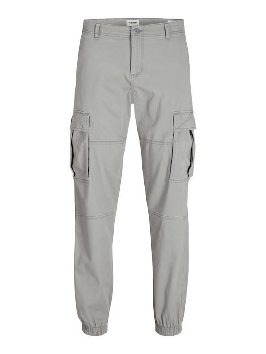 Jack & Jones Παντελόνι Cargo Ελαστικό Γκρι
