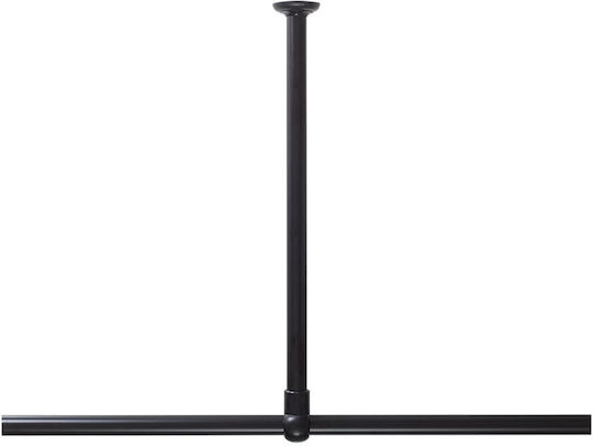 60 Ø 28 Mm Black Ceiling Support Bathroom Bracket Corner Sealskin