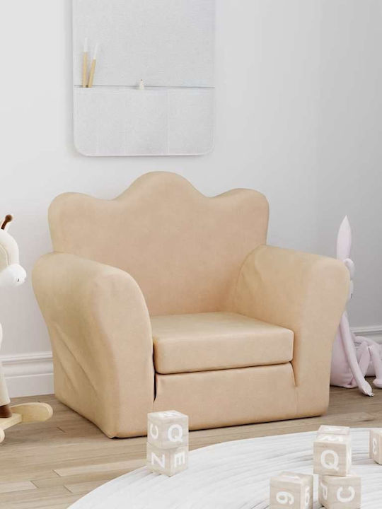 Armchair with Armrests Beige