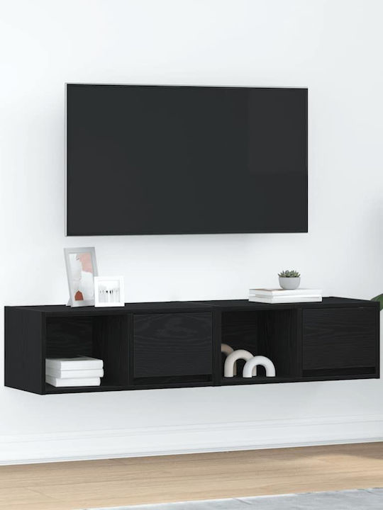 Stand TV Negru L120xA31xÎ25.5cm