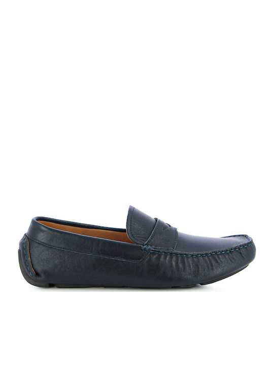 Fratelli Petridi Men's Leather Moccasins Blue