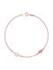 Kiriakos Gofas Kids Bracelet Chain from Gold 9K with Evil Eye & Stones