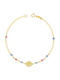 Kiriakos Gofas Kids Bracelet Chain from Gold 9K with Stones