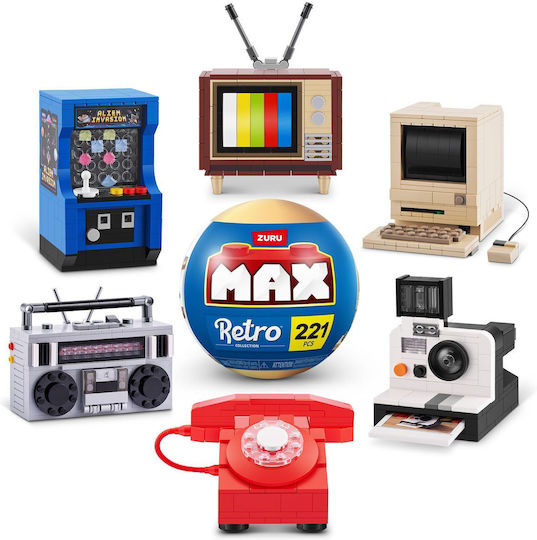 Zuru Max Build Retro Series Building Blocks for 8+ Years 1 Piece (Various Designs) 1pc