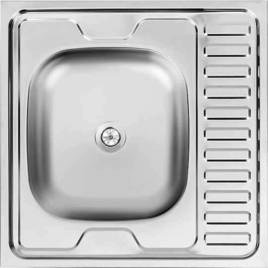 Kuchinox SK6_013T Ένθετος Inox Brushed Μ60xΠ60cm Ασημί