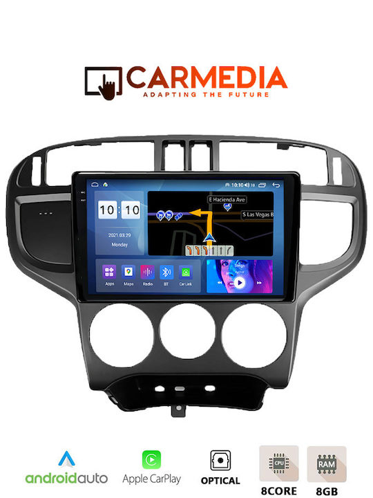 Carmedia Auto-Audiosystem für Hyundai Matrix 2001-2010 (Bluetooth/USB/AUX/WiFi/GPS/Apple-Carplay/Android-Auto) mit Touchscreen 9.5"