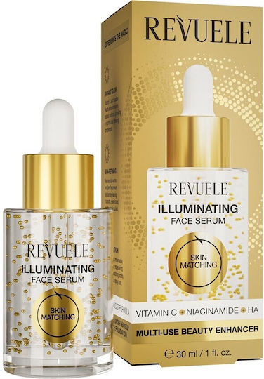 Revuele Illuminating Serum Gesicht & Augen mit Vitamin C & Niacinamid für Strahlkraft & Aufhellung 30ml