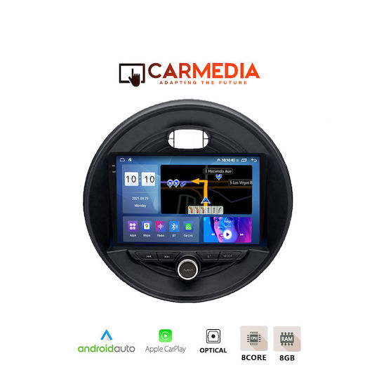 Carmedia Auto-Audiosystem für Mini Kooper / Clubman / Straßenkreuzer / Landsmann (Bluetooth/USB/AUX/WiFi/GPS/Apple-Carplay/Android-Auto) mit Touchscreen 9.5"