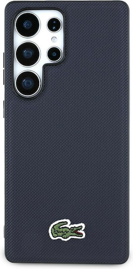 Lacoste Iconic Petit Pique Woven Logo Back Cover Plastic / Silicone Navy Blue (Galaxy S25)