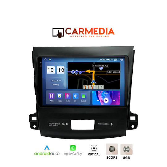Carmedia Автомобилна Аудио Система (Блутут/USB/AUX/WiFi/GPS/Apple-Carplay/Android-Auto) с Тъчскрийн 9.5"