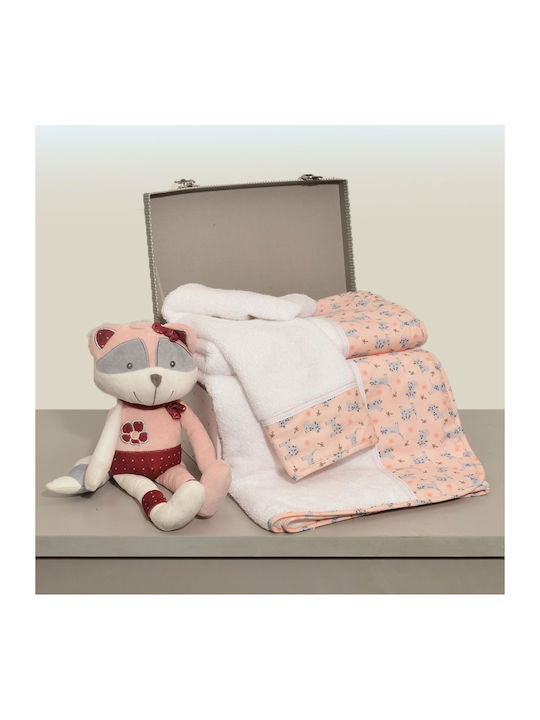 Oliver Baby Σετ Πετσέτες Εμπριμέ 2 Τεμ Σχεδιο 215 100% Βαμβάκι 450 Γρμ Τμ 30χ50 70χ120 Ελληνικής Ραφής