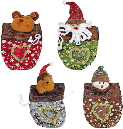 XMASfest Pouch Bag Window & Xmas Figure 24x16cm Xmasfest 1133692 1pc Random Design Selection