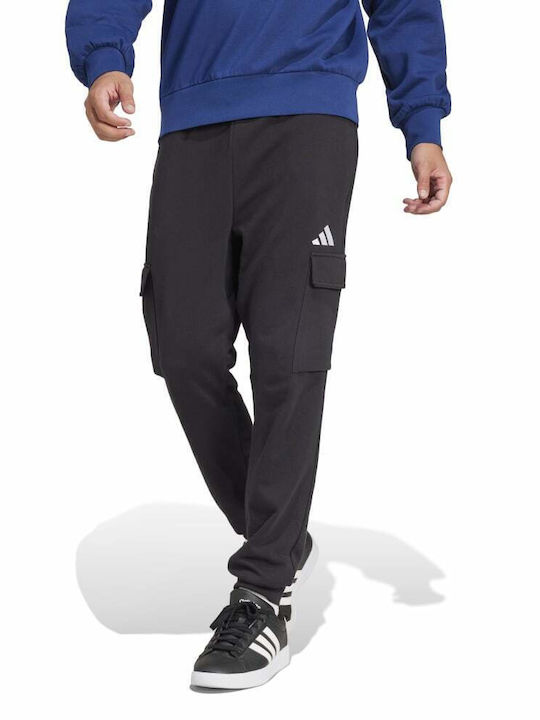 French Terry Sweatpants with Elastic Navy Blue
