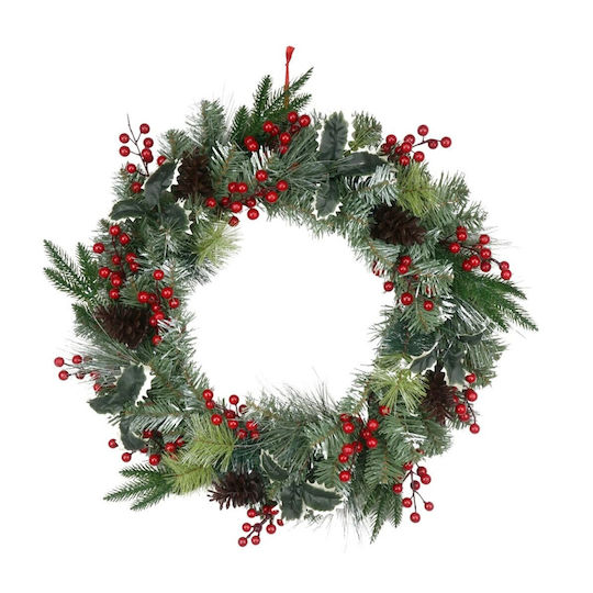 Crăciun Decorativ Plastic Coroană de flori cu Diametru 60cm.