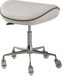 Privilege Wheeled Stool White