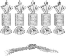 Springos Weihnachtsaccessoires Silbern 5Stücke
