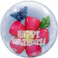 24" Μπαλόνι Bubble Λουλούδι "happy Birthday" 24" Μπαλόνι Bubble Λουλούδι "happy Birthday"