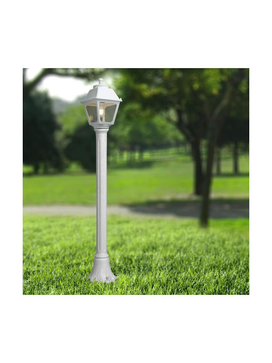 Eurolamp Outdoor Floor Lamp Small Post IP55 for E27 Socket White