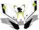 Gpk 3d Set Tank Pad Cf Moto 700 Cl-x 2022-2024 White-Yellow