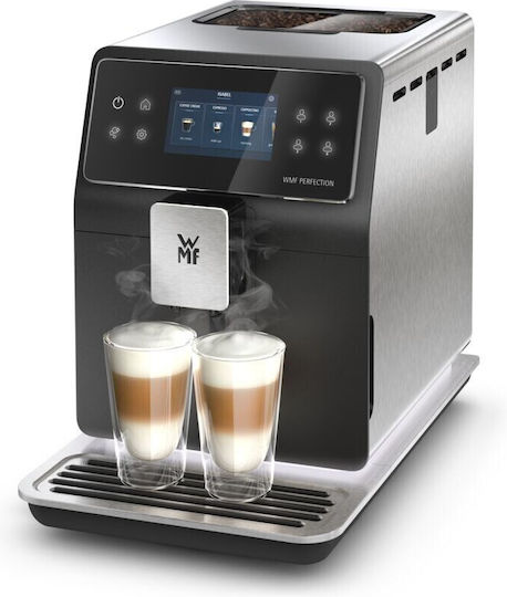 WMF Perfection Αυτόματη Μηχανή Espresso Πίεσης 15bar για Cappuccino με Μύλο Άλεσης Καφέ 31.6611.6917