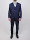 Men's Suit with Vest Blue