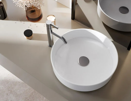 Cerastyle Επικαθήμενος Νιπτήρας Πορσελάνης 40x40x10.6cm Λευκό Ματ
