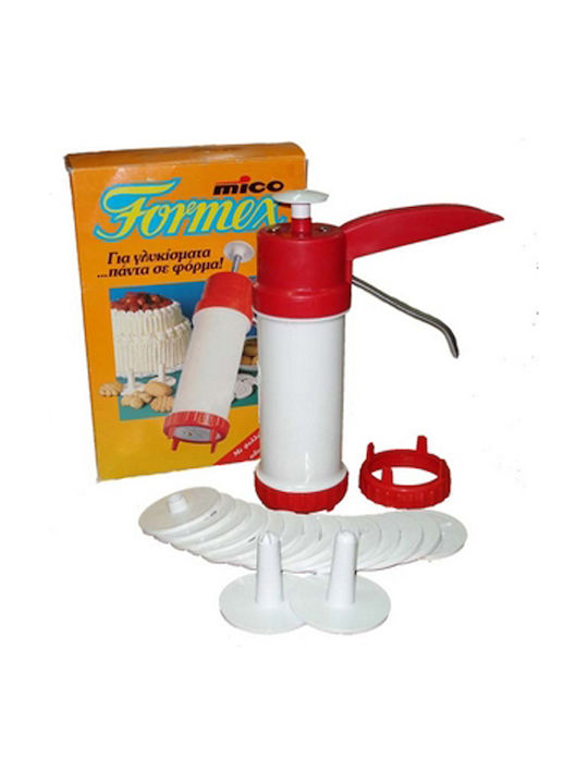 Formex Cookie Press Plastic 14 Cookie Designs 2 Nozzles 16pcs