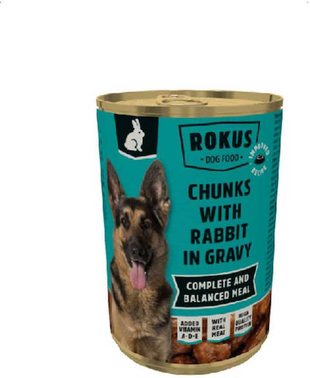 Rokus Wet Food Dogs in Cans with Rabbit 1240gr
