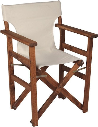 Director Chair Wooden Beige 57.5x51x87.5cm