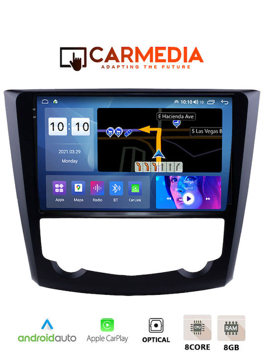 Carmedia Auto-Audiosystem für Renault Kadjar 2015 (Bluetooth/USB/AUX/WiFi/GPS/Apple-Carplay/Android-Auto) mit Touchscreen 9.5"